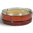 Calf Leather and Hide Ashtray