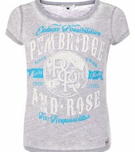 Grey Pembridge and Rose Burnout T-Shirt 3234349