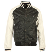 Black and White Varsity Style Jacket