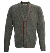 Charcoal Marl Fleck Buttoned Cardigan