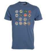 Coastal Blue T-Shirt with Circle Design