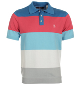 Daphne Blue Knitted Polo Shirt