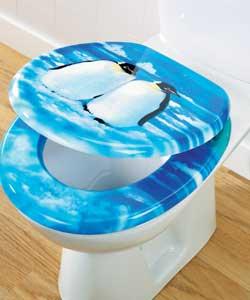Penguin Print Toilet Seat