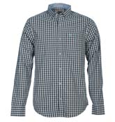 Whisper White and Navy Check Shirt