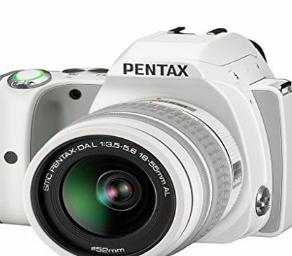 Pentax KS-1 DSLR Camera - White (18-55mm DA L Lens, 20MP)