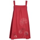 Centre Pleat Embroidered Dress (Deep
