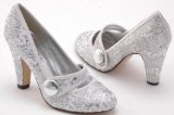 EyeCatchShoes - Womens Monaco Glitz Shoes Silver Size 6