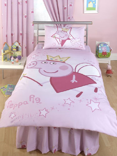 Peppa Pig Duvet Cover and Pillowcase Princess Design Kids Bedding