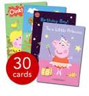 peppa pig Greeting Cards Set - 30 cards