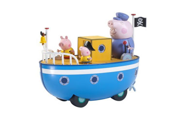 peppa pig On Grandpa Pig` Boat