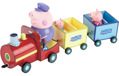 Peppa Pig On Grandpa Pig` Train