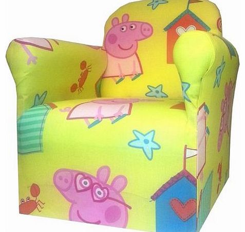 Peppa Pig  CHILDRENS BRANDED CARTOON CHARACTER ARMCHAIR CHAIR BEDROOM PLAYROOM KIDS SEAT
