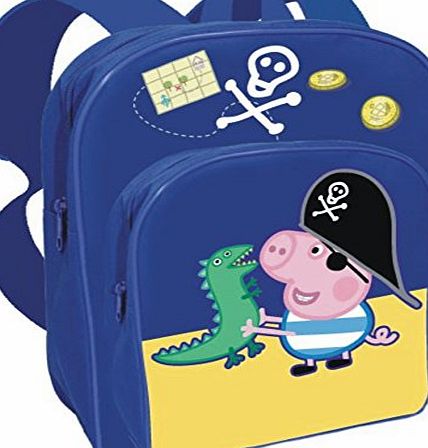 Peppa Pig ``Pirate`` George amp; Mr Dinosaur Backpack / School Bag / Rucksack