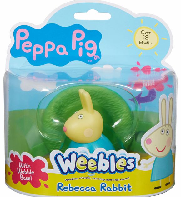 Weebles Figure & Base - Rebecca Rabbit