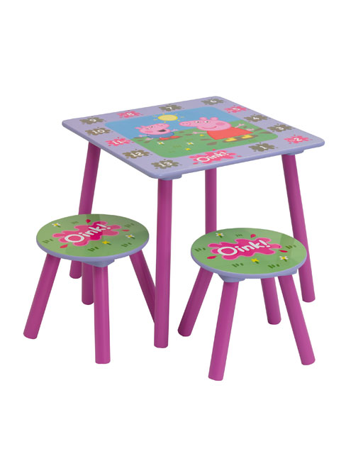 Wooden Table and Stools Set
