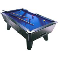7ft Coin Operated Supreme &#39;Winner&#39; Pool Table Black Ash Finish