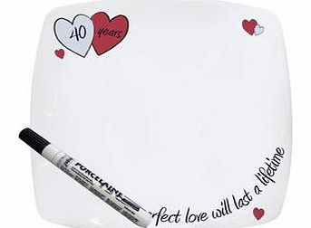 Perfect Love Ruby Message Plate