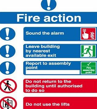 Perfect Safety Signs Fire Safety Sign - Fire Action Notice