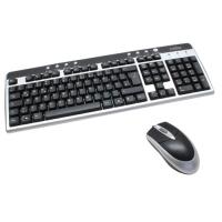 Perixx PERIDUO - 204U Silver / Black Keyboard and Mouse Set USB