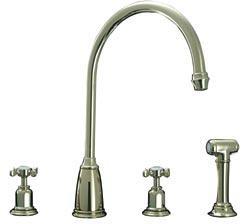 Perrin and Rowe Parkinson Cowan 4375IG Traditional collection Athenian Three Hole Sink Mixer Tap with Rinse