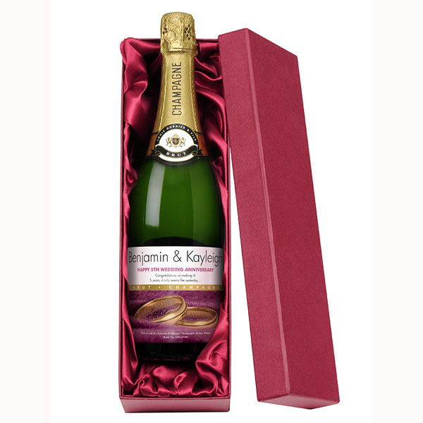 Personalised Anniversary Champagne Bottle Only