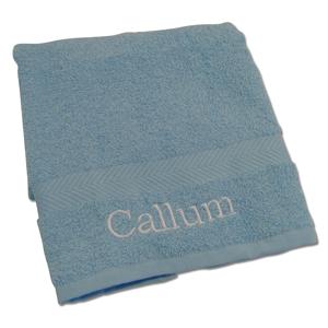Personalised Baby Blue Hand Towel