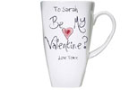 personalised BE MY VALENTINE Tall Latte Mug