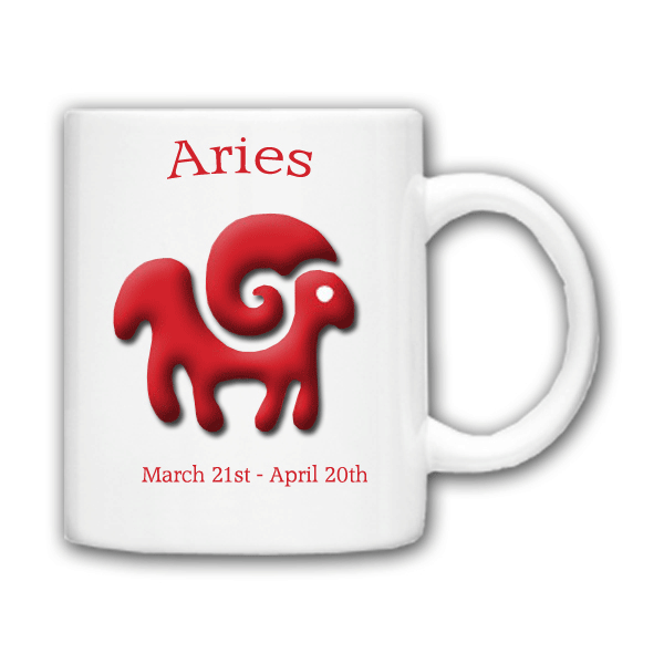 personalised Birth Star Sign Mugs Aries