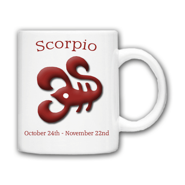 personalised Birth Star Sign Mugs Scorpio