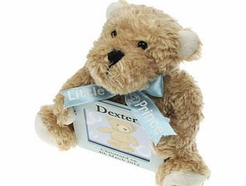 Personalised Blue Musical Teddy Bear with Photo