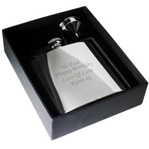 Personalised Boxed Stainless Steel Hipflask