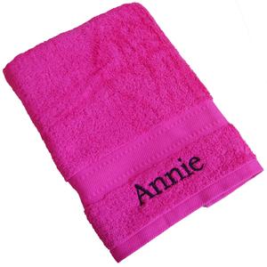 Personalised Bright Pink Hand Towel