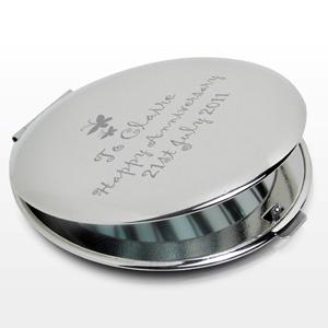 Personalised Butterfly Round Compact Mirror
