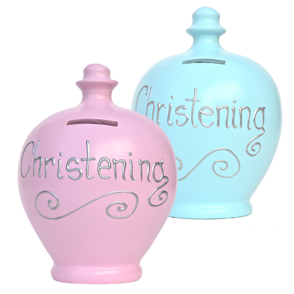 Personalised Christening Terramundi Money Pot Pink
