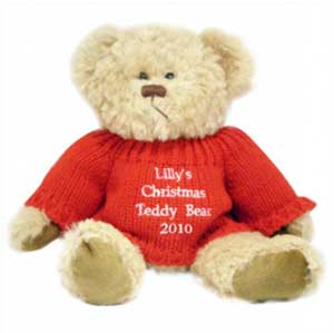 personalised Christmas Teddy Bear