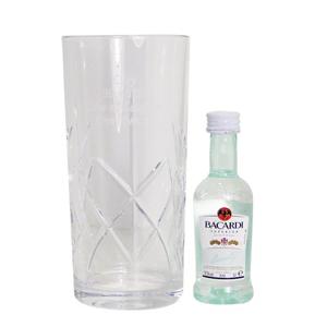 Personalised Crystal Bacardi Set