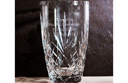 Personalised Crystal Oval Vase