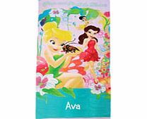 Personalised Disney Fairies Beach Towel