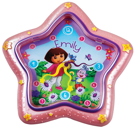 Personalised Dora the Explorer Star Clock