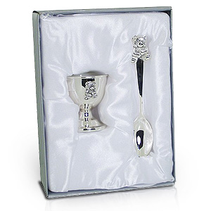 personalised Egg Cup and Spoon Gift Set