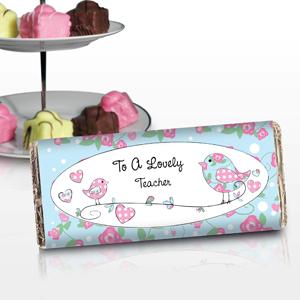 Personalised Floral Bird Chocolate Bar