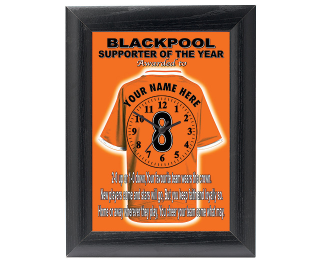 personalised Football Clock - Blackpool