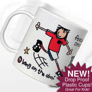 Personalised Football Crazy Plastic Cup