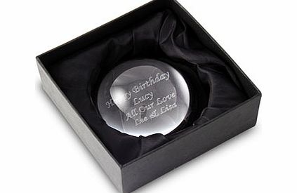 Personalised Glass Dome Paperweight