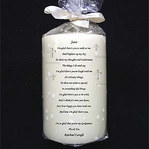 Personalised God Parent Candle