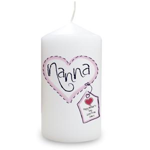 Heart Stitch Nanna Candle