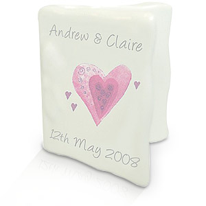 personalised Hearts Message Card