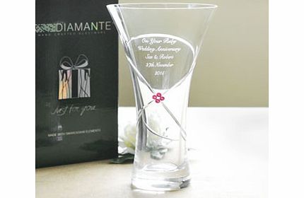 Personalised Large Infinity Vase with Ruby