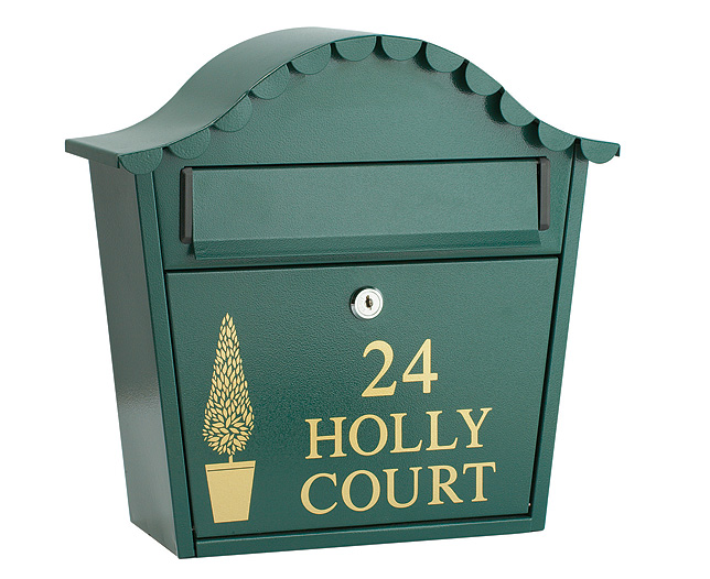 personalised Letter Box Green