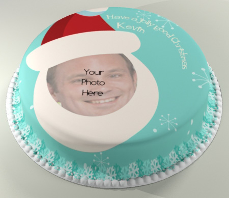Personalised Letterbox Christmas Photo Cake